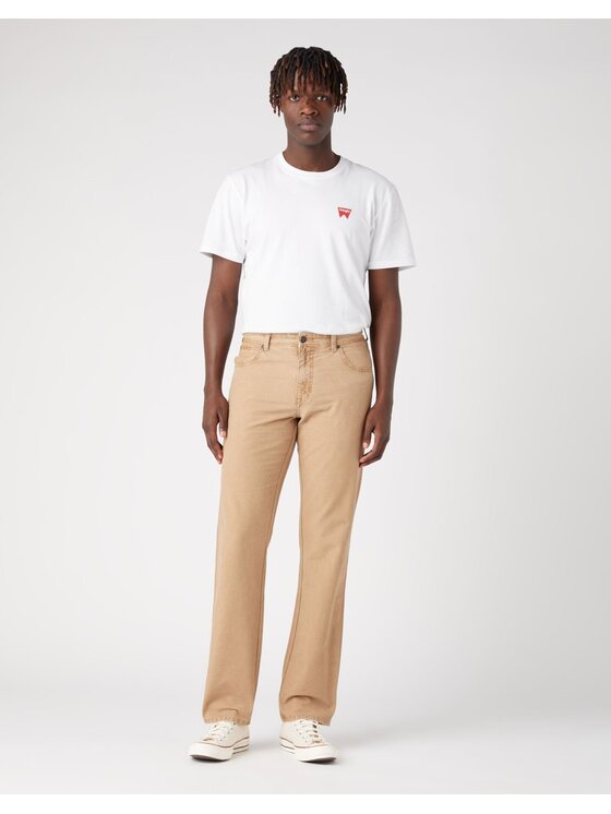 Wrangler Wrangler Spodnie materiałowe TEXAS Beżowy Straight Fit
