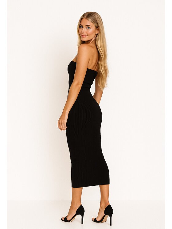 Nudyess Nudyess Letné šaty 1022E Čierna Fitted Fit