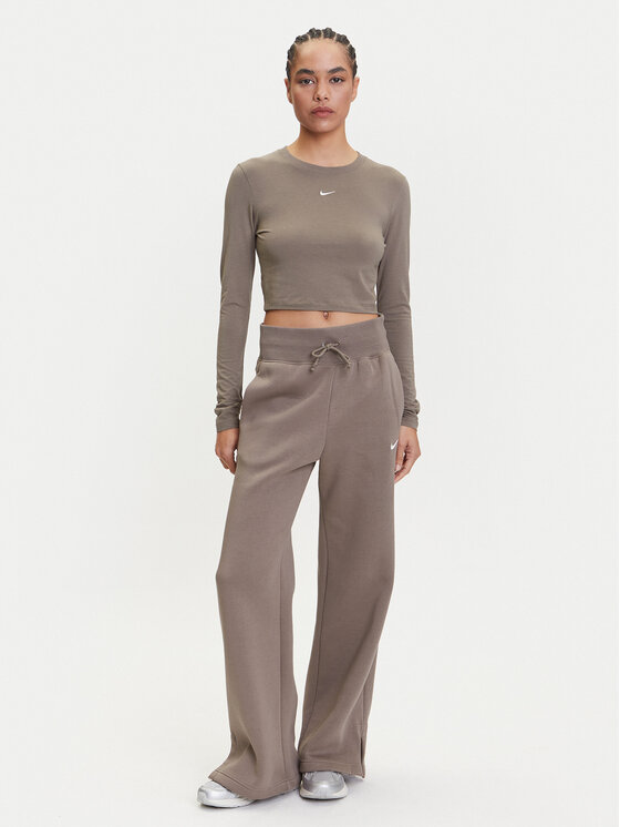 Nike Nike Bluza Chill Knit HF5322 Rjava Regular Fit