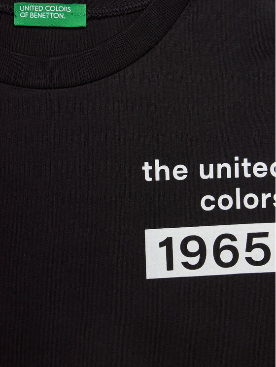 United Colors Of Benetton United Colors Of Benetton T-shirt 3096C10H2 Crna Regular Fit