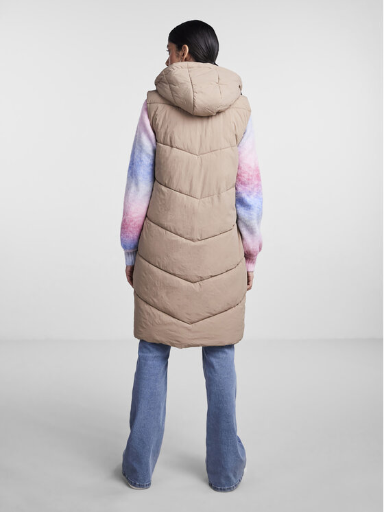 Pieces Pieces Αμάνικο Μπουφάν Jamilla 17131106 Μπεζ Regular Fit