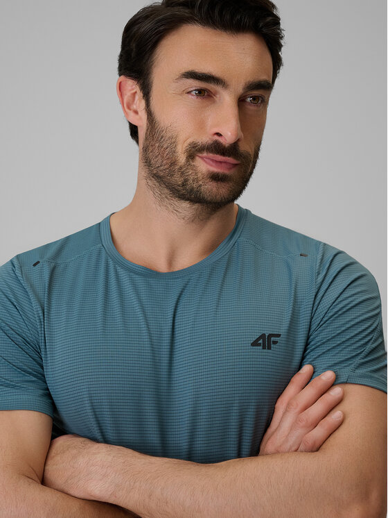 4F 4F Koszulka techniczna NO LIMITS Turkusowy Regular Fit