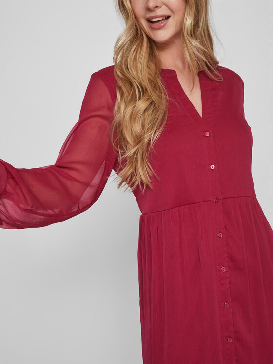 Vila Vila Повсякденна сукня Falia 14084475 Червоний Regular Fit