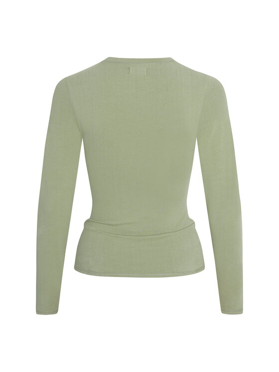 Style Republic Style Republic T-Shirt Long Sleeve T-Shirt Zielony Curvy Fit