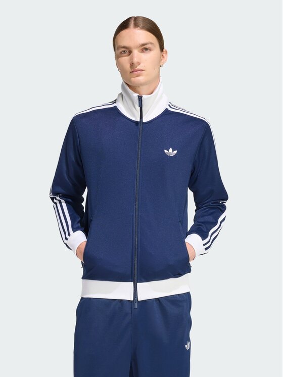 adidas adidas Bluza CLASSIC Błękitny Slim Fit