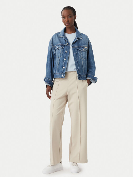 Calvin Klein Calvin Klein Auduma bikses LV044G210G Bēšs Relaxed Fit