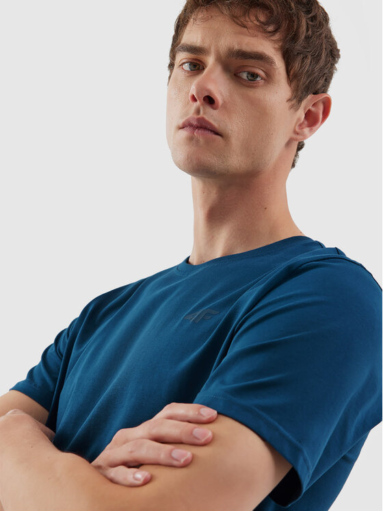 4F 4F Футболка 4FAW23TTSHM0876 Голубий Regular Fit
