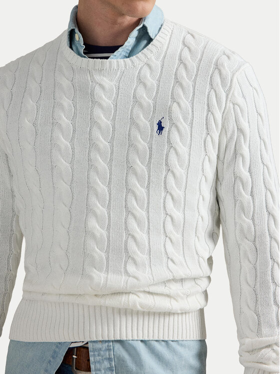 Polo Ralph Lauren Polo Ralph Lauren Pulover 710775885033 Alb Regular Fit
