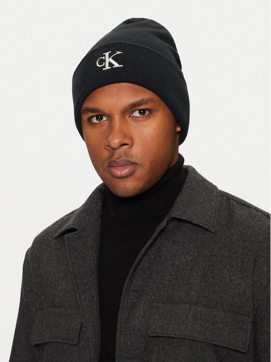 Calvin Klein Calvin Klein Шапка Monogram Embro Beanie K50K512145 Сив