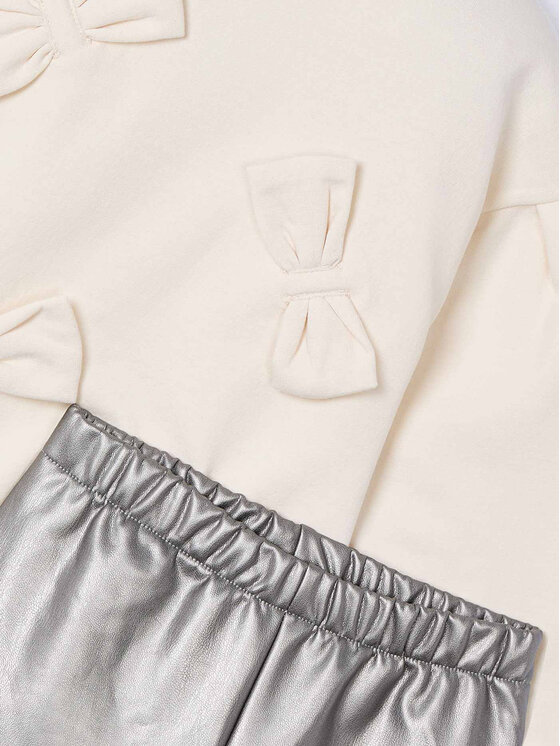 Mayoral Mayoral Set bluză și leggings 4707 Bej Regular Fit