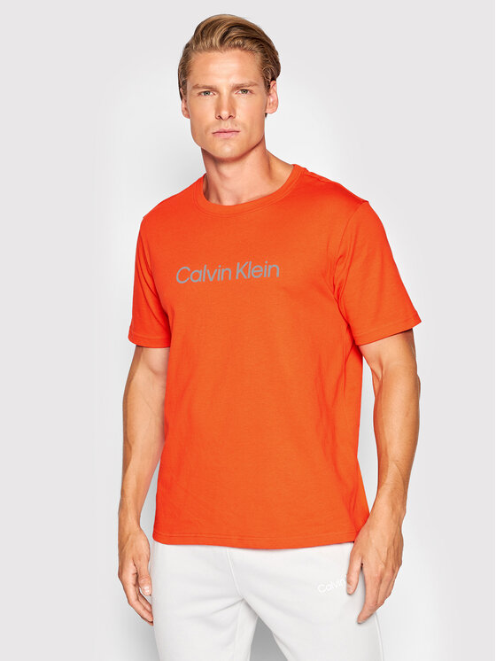 Calvin Klein Performance Marškinėliai 00GMS2K107 Oranžinė Regular Fit