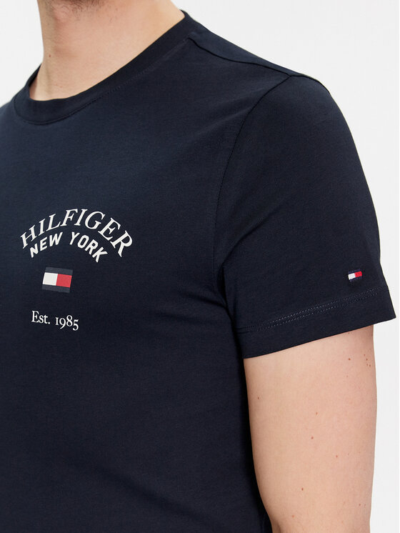 Tommy Hilfiger Tommy Hilfiger T-Shirt Arch Varsity MW0MW33689 Tmavomodrá Regular Fit