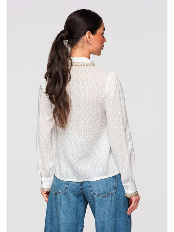 Ombre Ombre Koszula OW-SH-E0021 Biały Slim Fit
