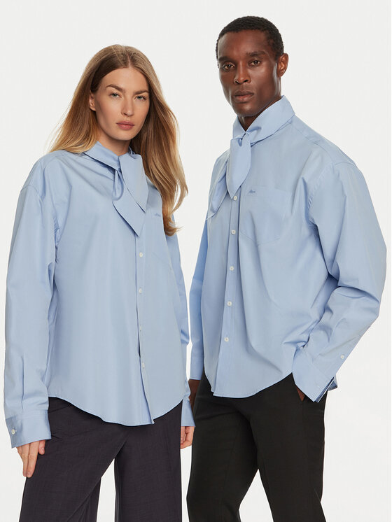 AMI Paris Cămașă USH104CO0063 Albastru Regular Fit | Modivo.ro