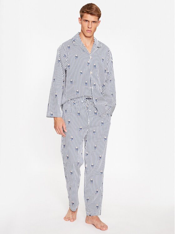 Polo Ralph Lauren Pižama 714899627005 Modra Regular Fit