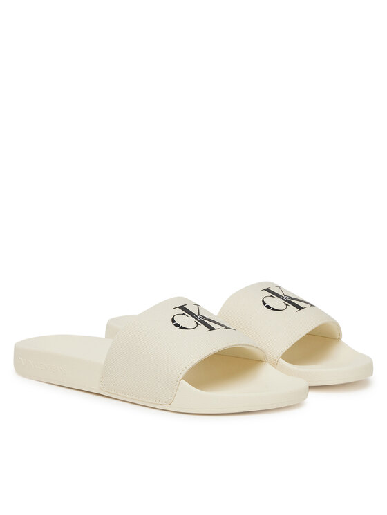 Calvin Klein Jeans Calvin Klein Jeans Japanke Slide Monogram Wn Logo Ck YW0YW01967 Bež