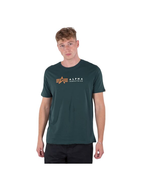 Alpha Industries Alpha Industries Tričko Lavel T 118502 Zelená Regular Fit