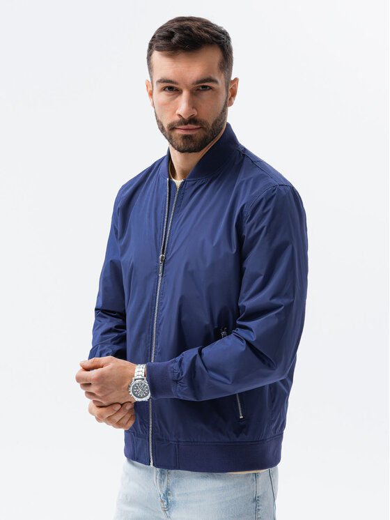 Ombre Ombre Bunda bomber C439 Tmavomodrá Regular Fit