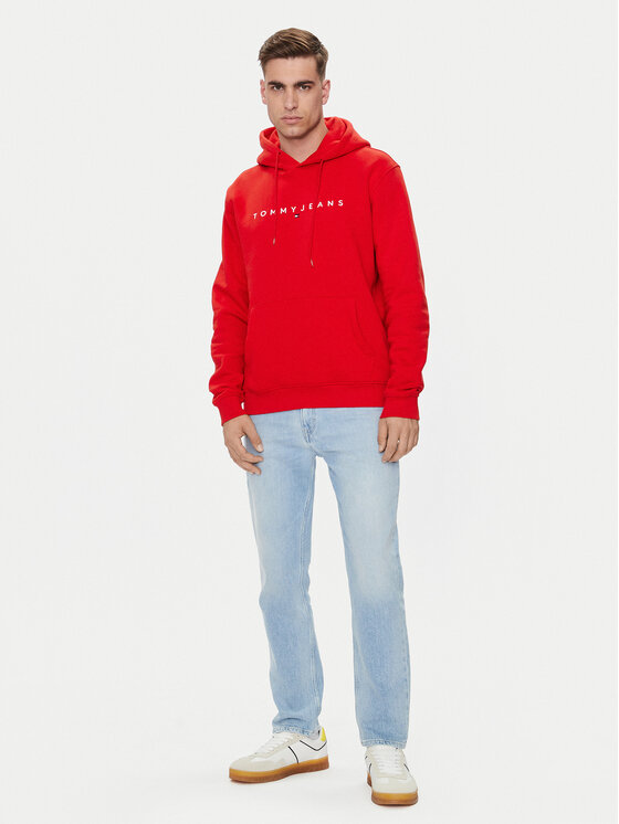 Tommy Jeans Tommy Jeans Felpa Linear Logo DM0DM17985 Rosso Regular Fit