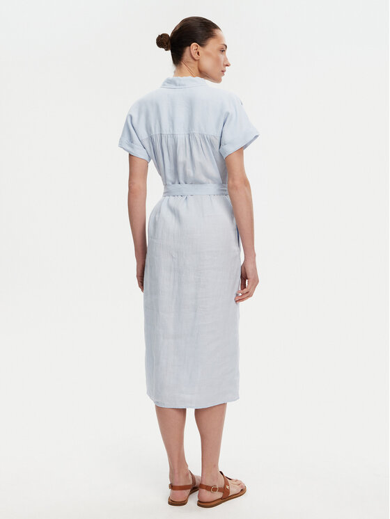 Tommy Hilfiger Tommy Hilfiger Rochie tip cămașă Ess WW0WW44653 Albastru celest Regular Fit