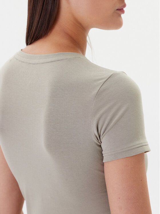 Guess Guess Tricou W2YI45 J1314 Kaki Slim Fit