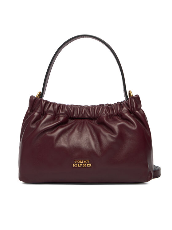 Tommy Hilfiger Tommy Hilfiger Kabelka Soft Leather Mini Crossover AW0AW18306 Bordová