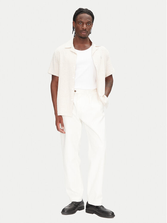 Filling Pieces Filling Pieces Košile Resort 9179980 Écru Regular Fit