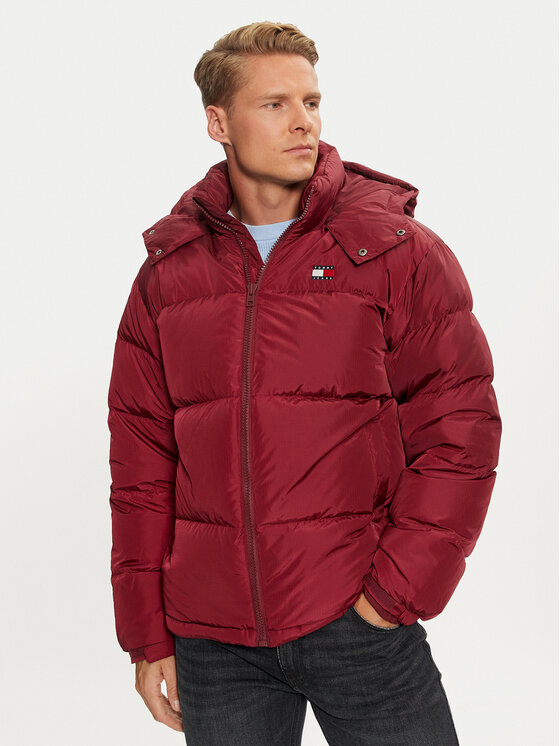Tommy Jeans Giubbotto piumino Alaska DM0DM19537 Bordeaux Loose Fit, taglia : XL