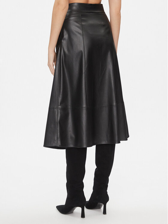 Marella Marella Usnjeno krilo Schizzo 2337760239200 Črna Regular Fit