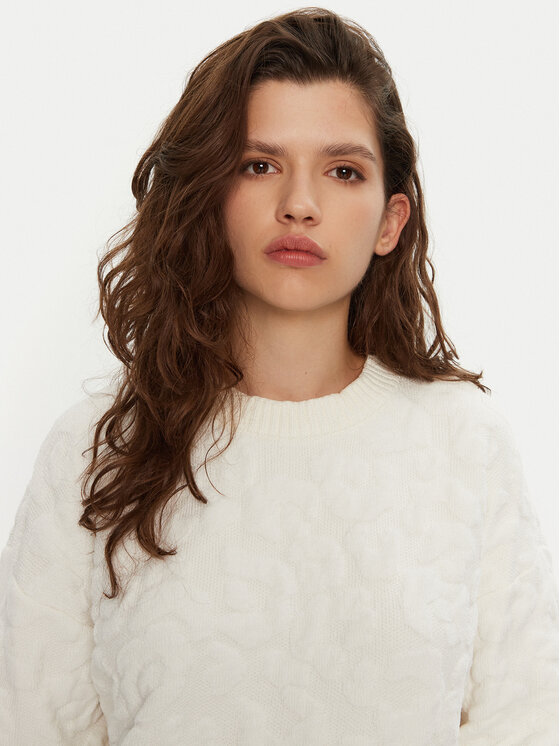 DKNY DKNY Пуловер P4MSAQ51 Екрю Regular Fit