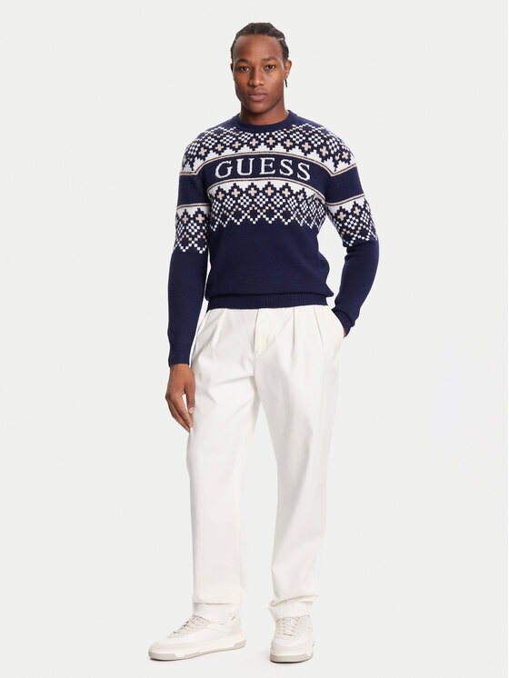 Guess Guess Sveter M5BR61 Z4142 Tmavomodrá Regular Fit