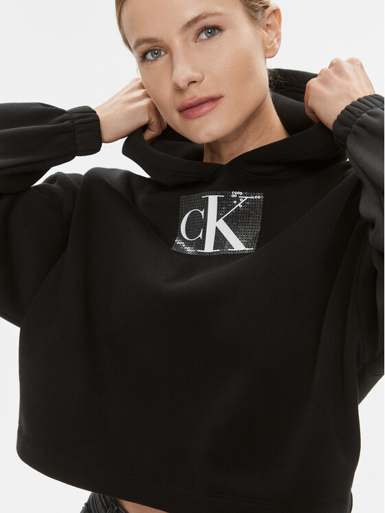 Calvin Klein Jeans Calvin Klein Jeans Majica dugih rukava J20J222962 Crna Regular Fit