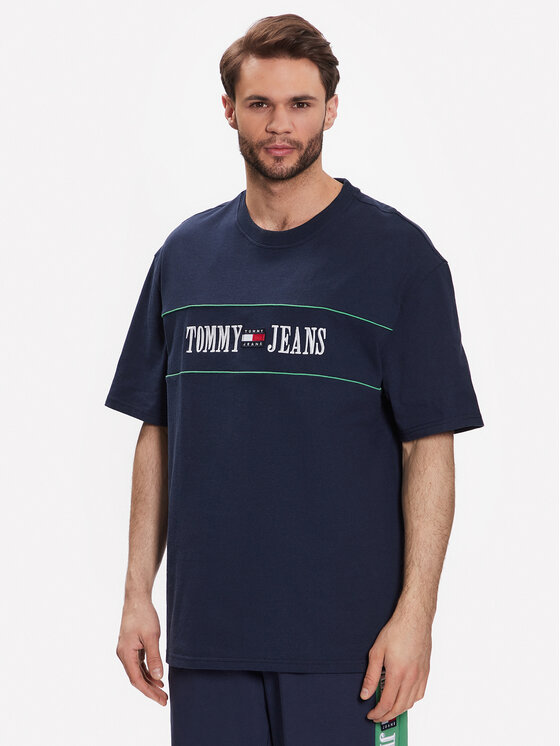 Tommy Jeans T-krekls Skate Archive DM0DM16309 Tumši zils Relaxed Fit