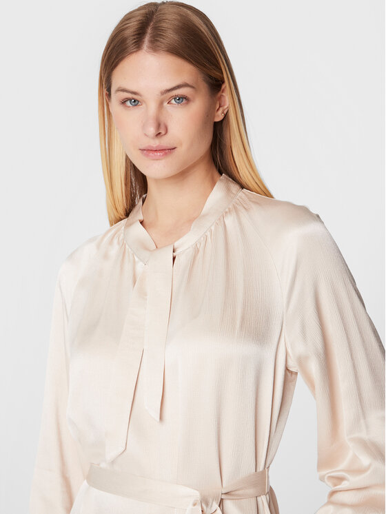 Peserico Peserico Kleid für den Alltag S02183A Écru Regular Fit