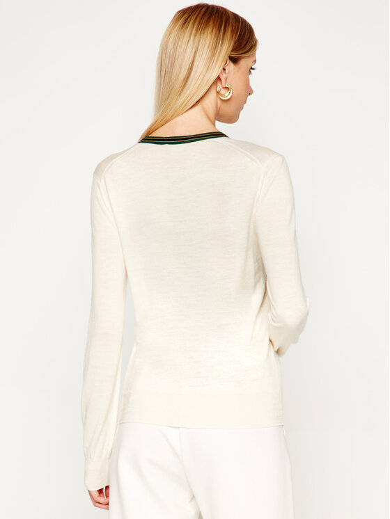 Tory Burch Tory Burch Kardigán Madeline 57330 Béžová Regular Fit
