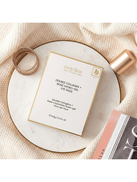Erthskin London Erthskin London Podwójne płatki kolagenowe + hydrożel różany Płatki pod oczy
