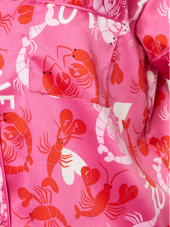 Hunkemöller Hunkemöller Koszulka piżamowa Peppers 205076 Różowy Relaxed Fit