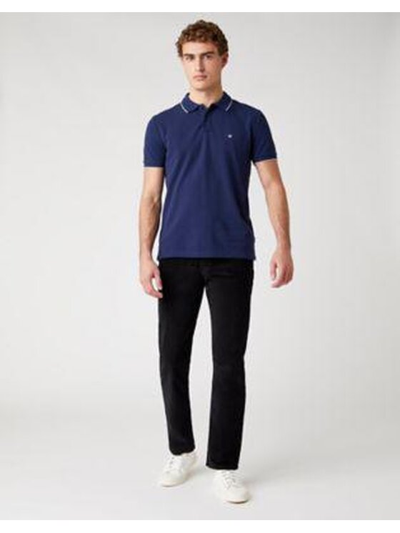 Wrangler Wrangler Polo SS PIQUE POLO Blu scuro Regular Fit