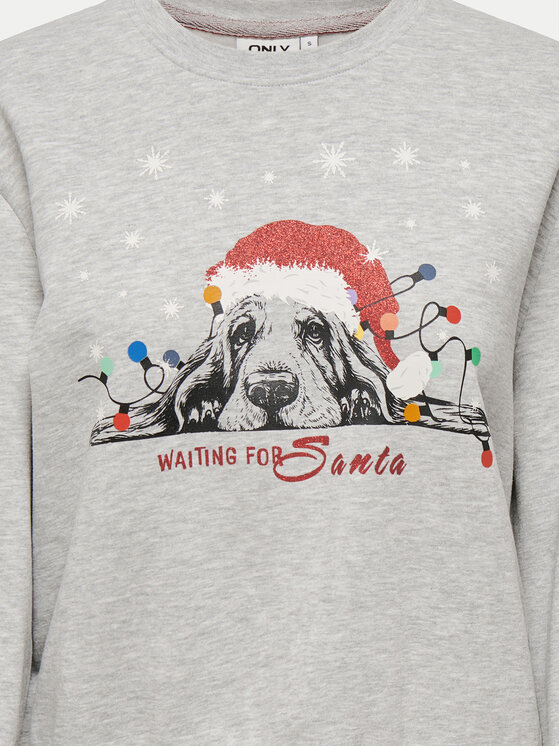 ONLY ONLY Суитшърт Yda Xmas 15270956 Сив Regular Fit