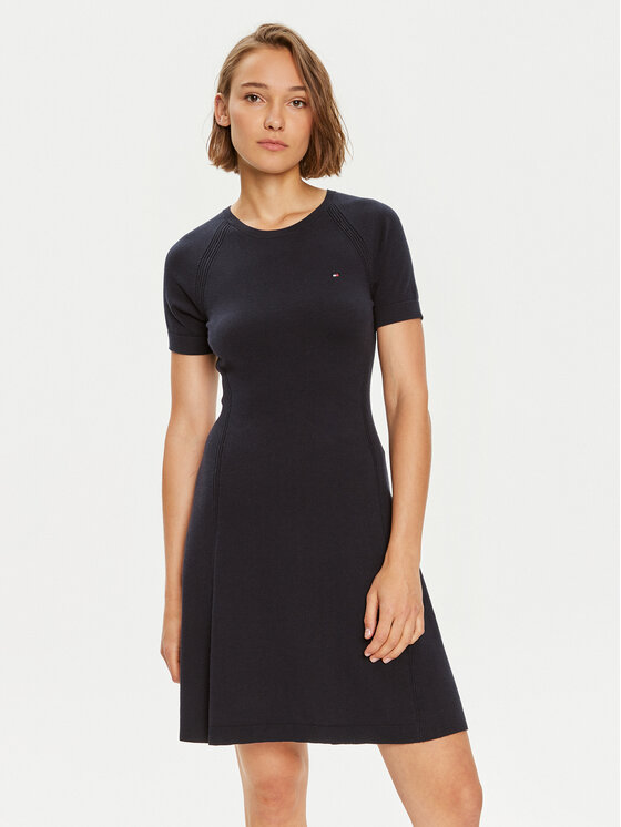 Tommy Hilfiger Každodenné šaty WW0WW42461 Tmavomodrá Slim Fit