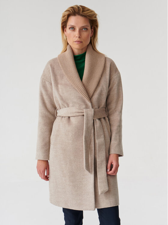 TATUUM Tatuum Kevad-sügis mantel Ozo T2318.004 Beež Regular Fit