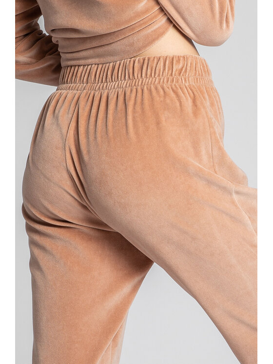 LaLupa LaLupa Spodnie piżamowe LA140 Beżowy Comfort Fit