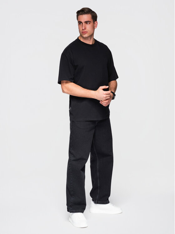 Ombre Ombre Komplet t-shirtów OM-TSBC-0291 Kolorowy Loose Fit