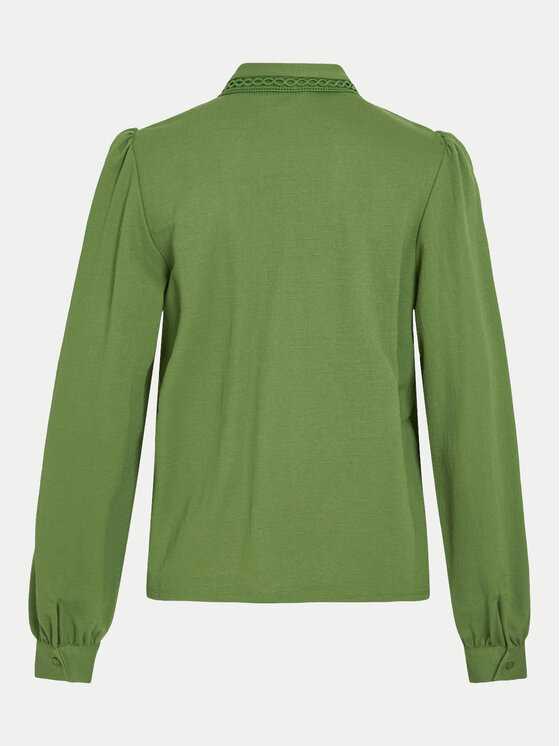 Vila Vila Camicia Carmena 14102290 Verde Regular Fit