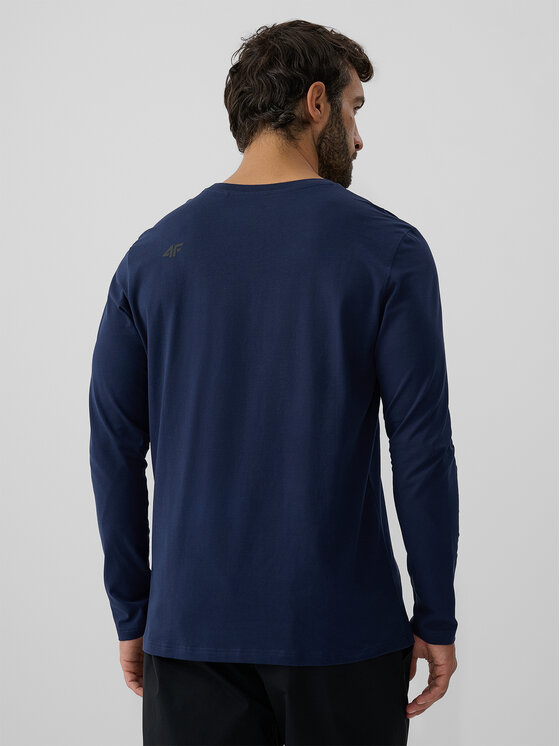4F 4F Longsleeve BASIC+ Granatowy Slim Fit