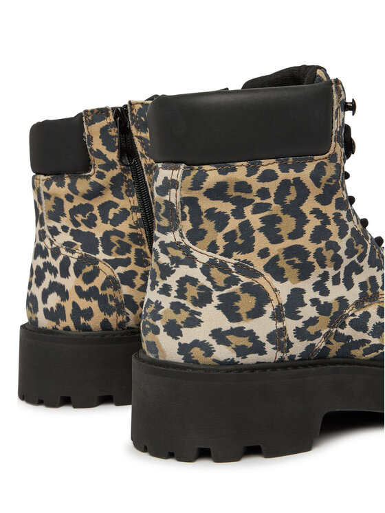 Tommy Jeans Tommy Jeans Trzewiki Tjw Platform Cheetah Boots EN0EN03140 Brązowy