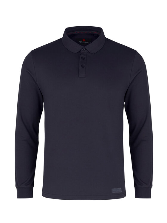 Volcano Volcano Longsleeve L-MAXYM Granatowy Regular Fit