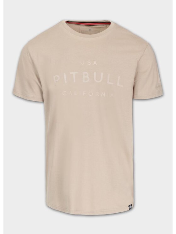 PITBULL PITBULL T-Shirt USA CAL Beżowy Regular Fit