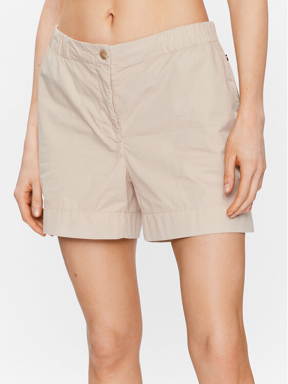 Tommy Hilfiger Tommy Hilfiger Šortky z materiálu 1985 WW0WW38729 Béžová Regular Fit