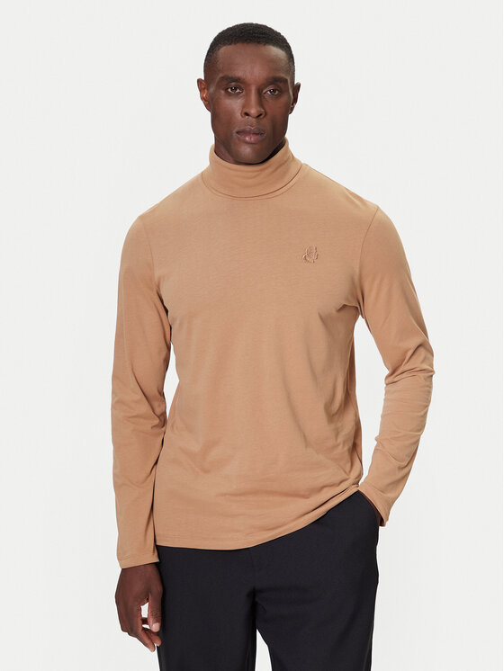 KARL LAGERFELD KARL LAGERFELD Krekls ar augstu apkakli 755023 554226 Bēšs Regular Fit